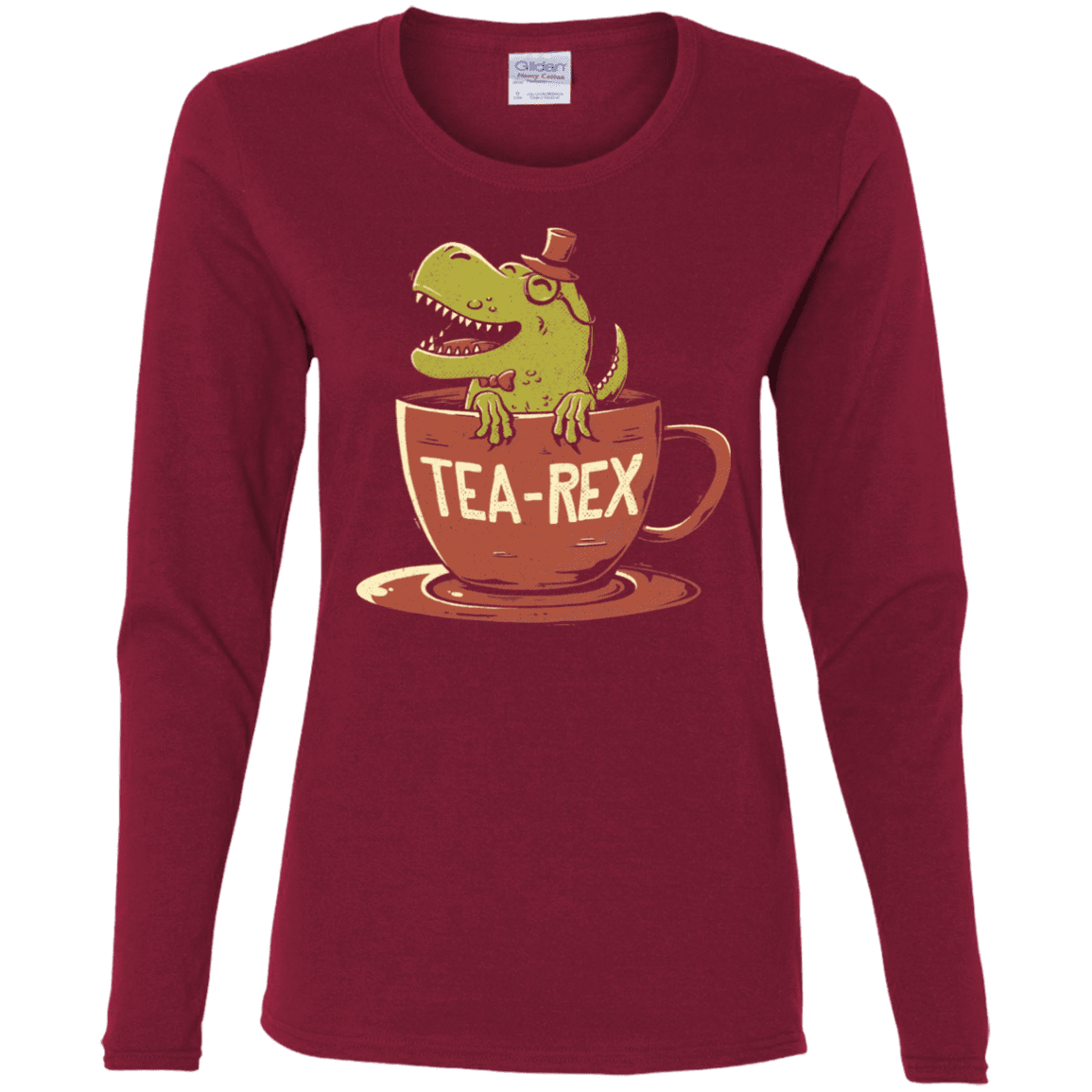 T-Shirts Cardinal / S Tea-Rex Women's Long Sleeve T-Shirt