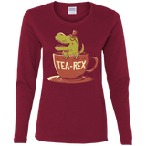 T-Shirts Cardinal / S Tea-Rex Women's Long Sleeve T-Shirt