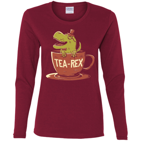 T-Shirts Cardinal / S Tea-Rex Women's Long Sleeve T-Shirt