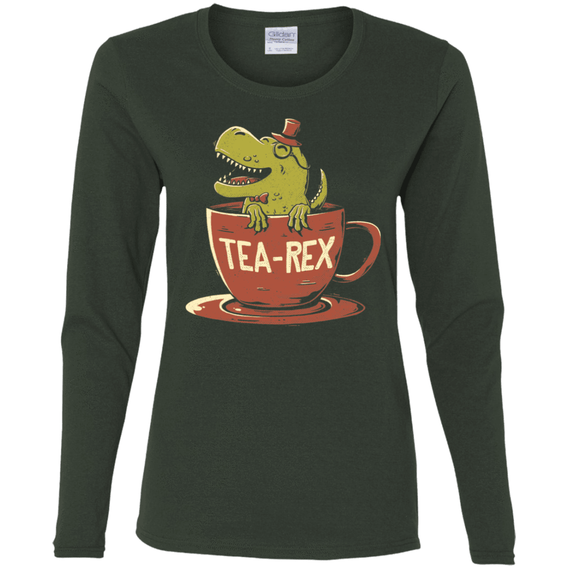 T-Shirts Forest / S Tea-Rex Women's Long Sleeve T-Shirt