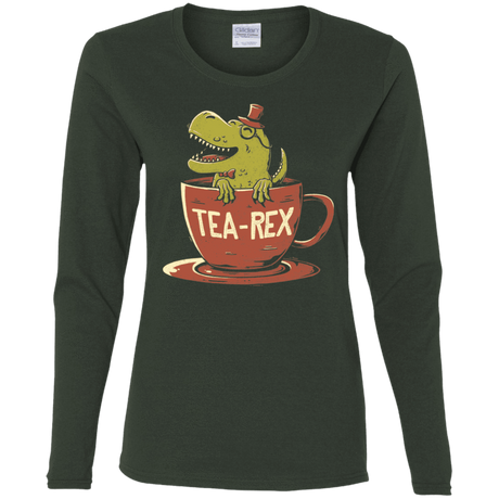 T-Shirts Forest / S Tea-Rex Women's Long Sleeve T-Shirt