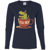 T-Shirts Navy / S Tea-Rex Women's Long Sleeve T-Shirt