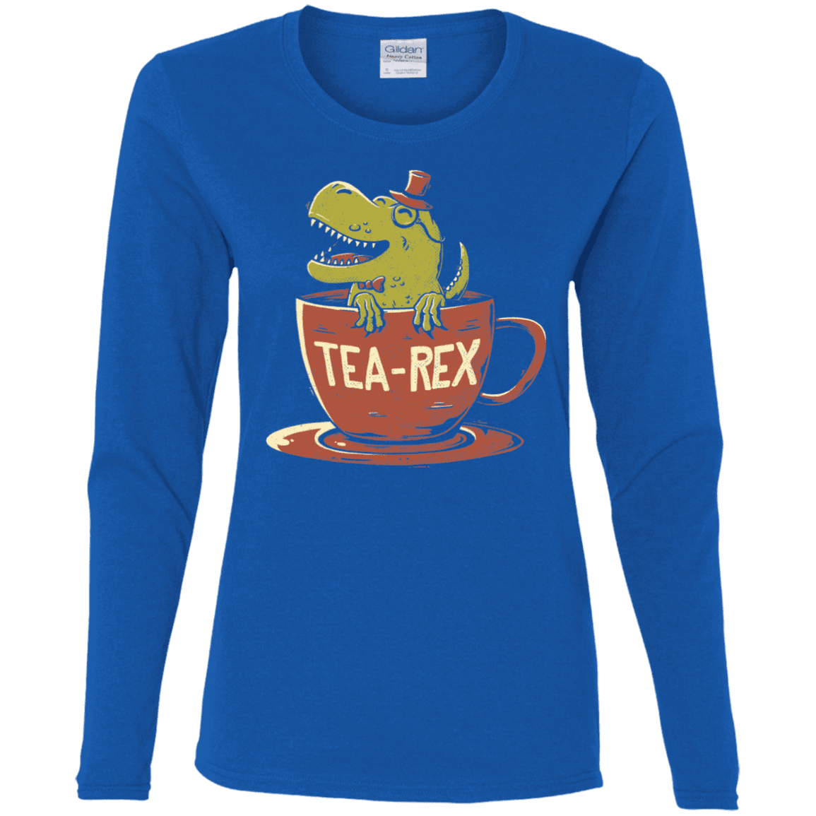 T-Shirts Royal / S Tea-Rex Women's Long Sleeve T-Shirt