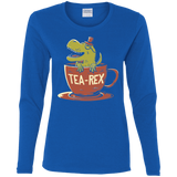 T-Shirts Royal / S Tea-Rex Women's Long Sleeve T-Shirt