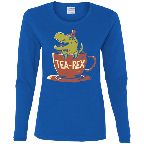 T-Shirts Royal / S Tea-Rex Women's Long Sleeve T-Shirt