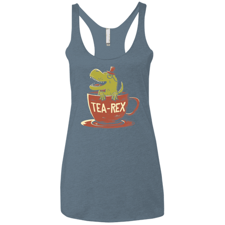 T-Shirts Indigo / X-Small Tea-Rex Women's Triblend Racerback Tank