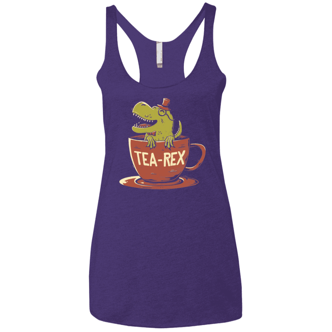 T-Shirts Purple Rush / X-Small Tea-Rex Women's Triblend Racerback Tank
