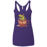 T-Shirts Purple Rush / X-Small Tea-Rex Women's Triblend Racerback Tank