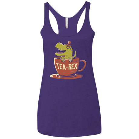 T-Shirts Purple Rush / X-Small Tea-Rex Women's Triblend Racerback Tank