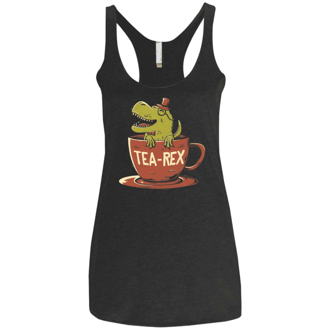 T-Shirts Vintage Black / X-Small Tea-Rex Women's Triblend Racerback Tank