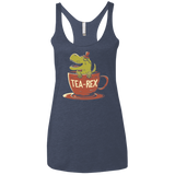 T-Shirts Vintage Navy / X-Small Tea-Rex Women's Triblend Racerback Tank