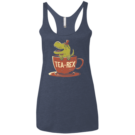 T-Shirts Vintage Navy / X-Small Tea-Rex Women's Triblend Racerback Tank