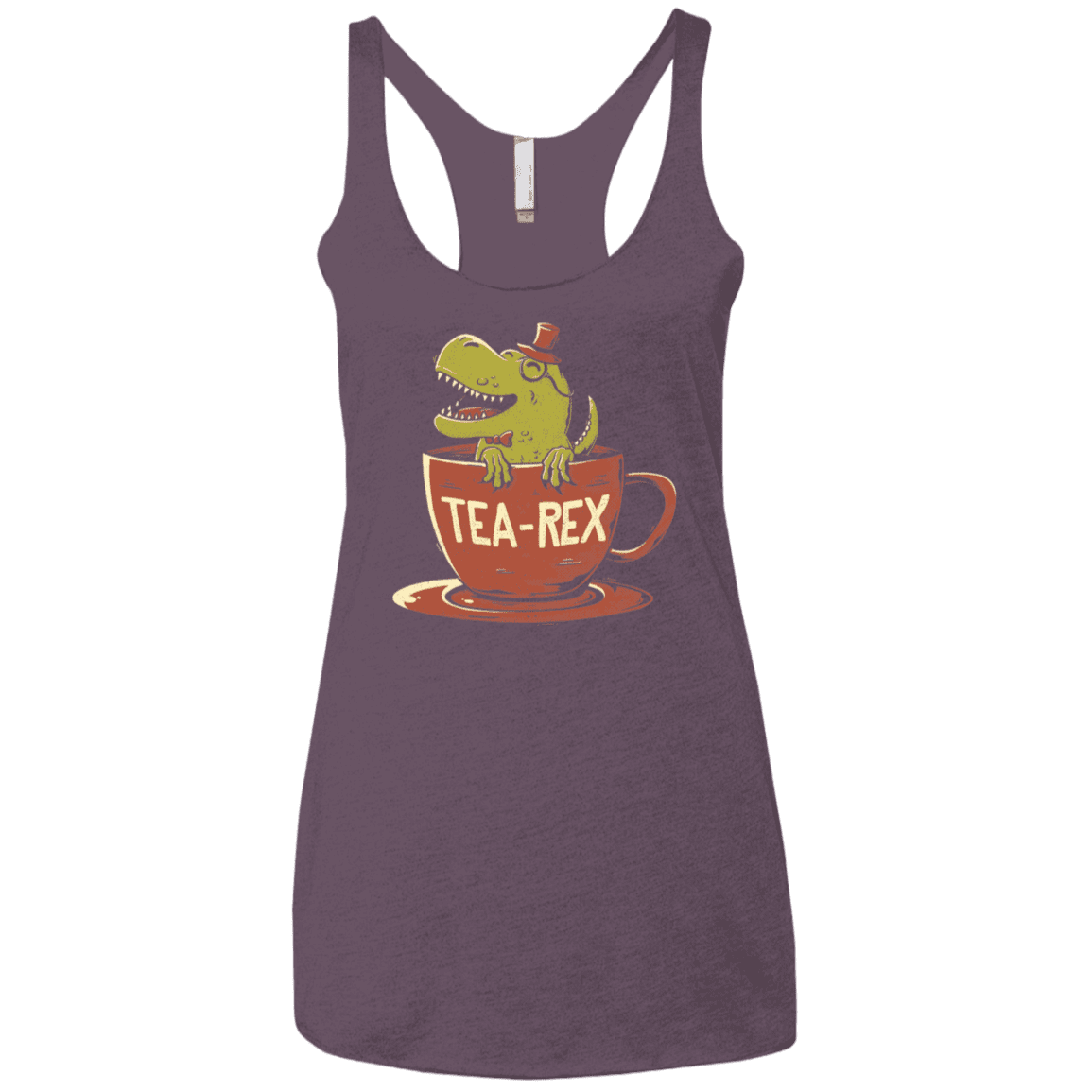 T-Shirts Vintage Purple / X-Small Tea-Rex Women's Triblend Racerback Tank