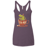 T-Shirts Vintage Purple / X-Small Tea-Rex Women's Triblend Racerback Tank
