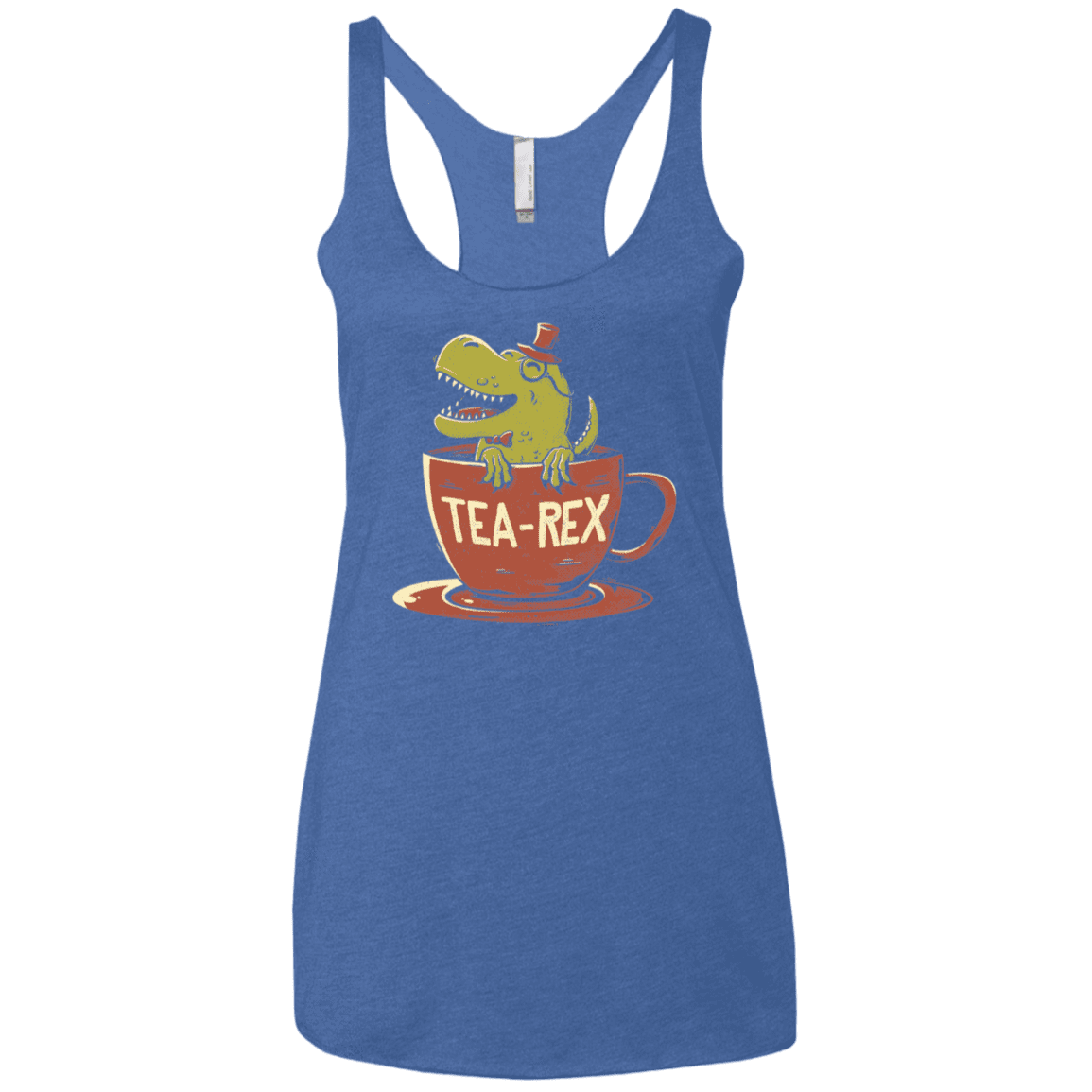 T-Shirts Vintage Royal / X-Small Tea-Rex Women's Triblend Racerback Tank