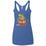 T-Shirts Vintage Royal / X-Small Tea-Rex Women's Triblend Racerback Tank