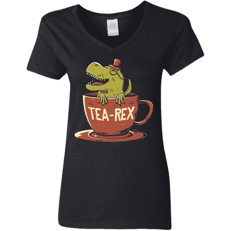 T-Shirts Black / S Tea-Rex Women's V-Neck T-Shirt