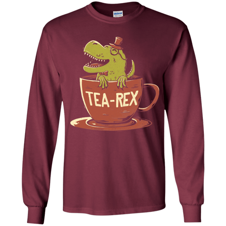 T-Shirts Maroon / YS Tea-Rex Youth Long Sleeve T-Shirt