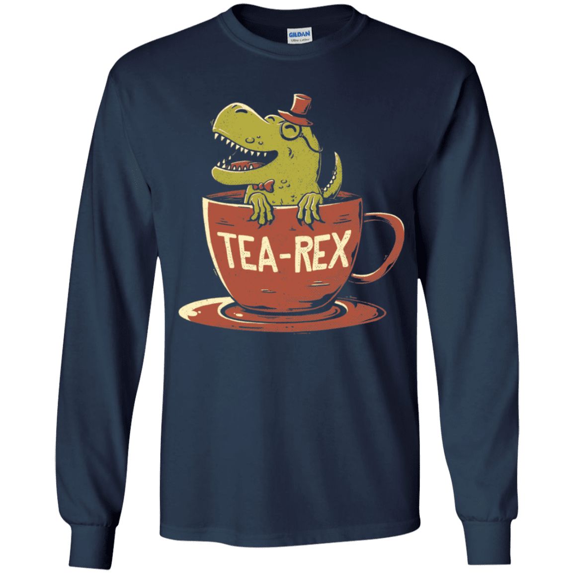 T-Shirts Navy / YS Tea-Rex Youth Long Sleeve T-Shirt