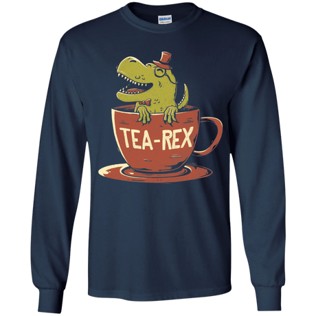 T-Shirts Navy / YS Tea-Rex Youth Long Sleeve T-Shirt