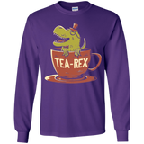 T-Shirts Purple / YS Tea-Rex Youth Long Sleeve T-Shirt