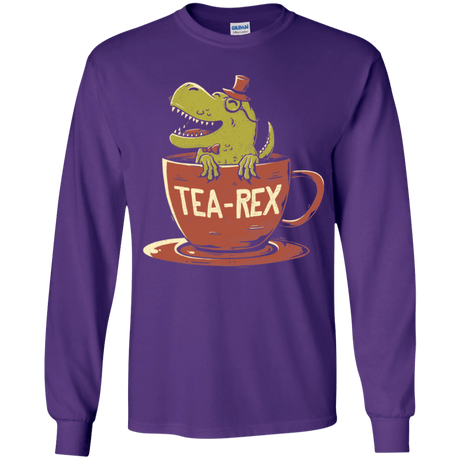 T-Shirts Purple / YS Tea-Rex Youth Long Sleeve T-Shirt