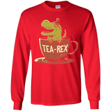T-Shirts Red / YS Tea-Rex Youth Long Sleeve T-Shirt