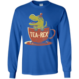 T-Shirts Royal / YS Tea-Rex Youth Long Sleeve T-Shirt