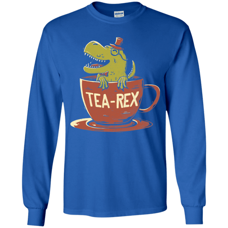 T-Shirts Royal / YS Tea-Rex Youth Long Sleeve T-Shirt