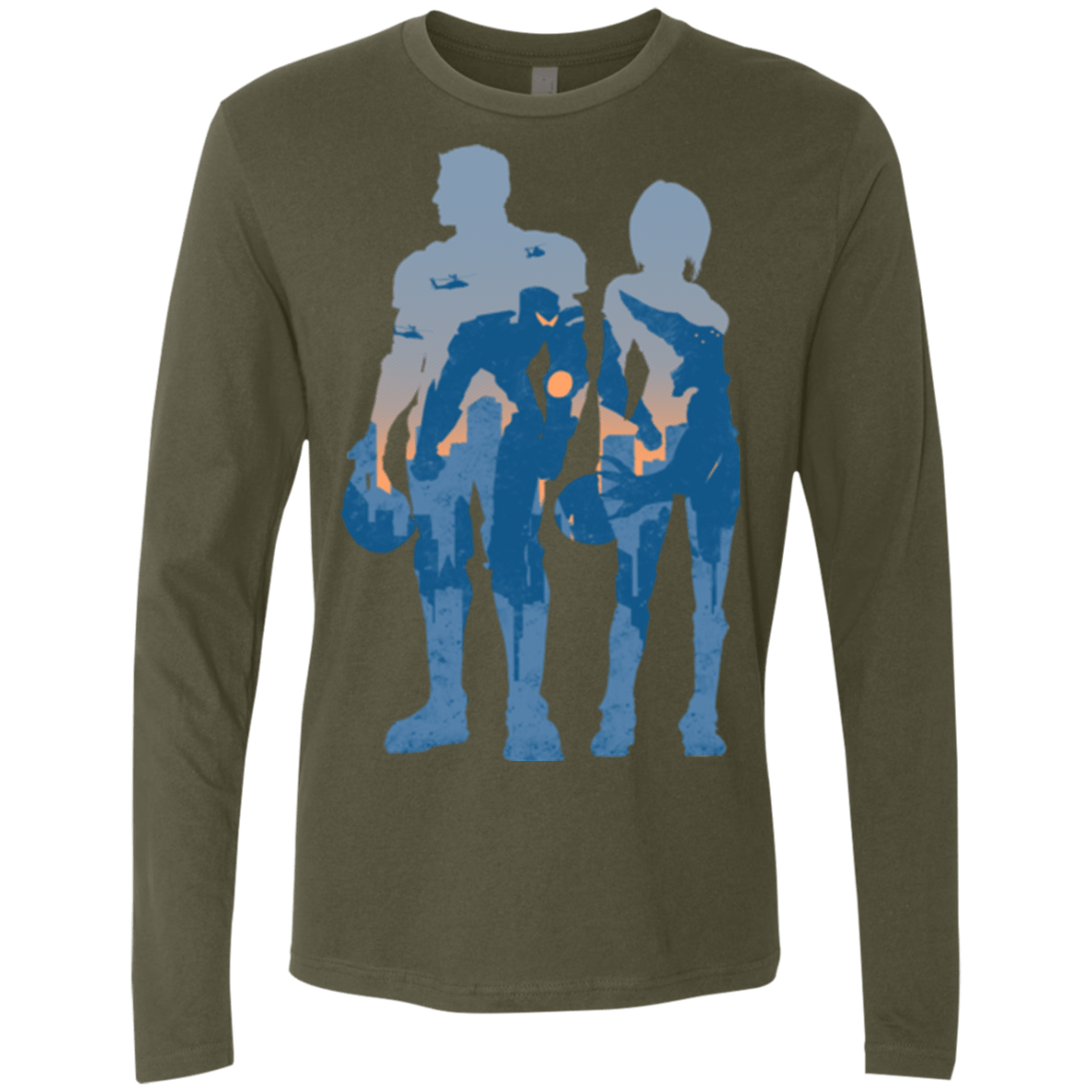 T-Shirts Military Green / Small Team danger Men's Premium Long Sleeve