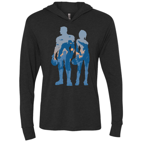 T-Shirts Vintage Black / X-Small Team danger Triblend Long Sleeve Hoodie Tee