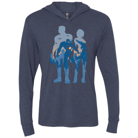 T-Shirts Vintage Navy / X-Small Team danger Triblend Long Sleeve Hoodie Tee