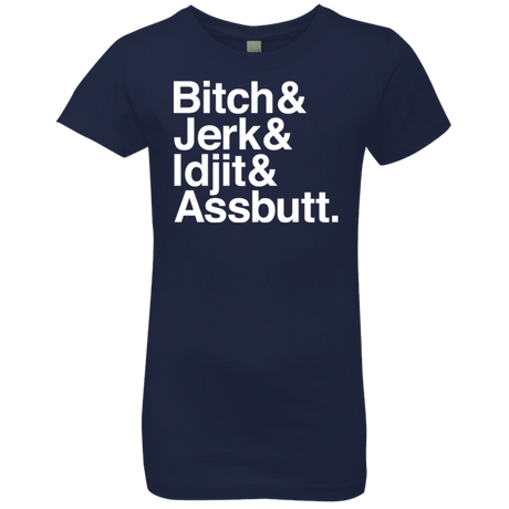 T-Shirts Midnight Navy / YXS Team Free Will Helvetica Girls Premium T-Shirt