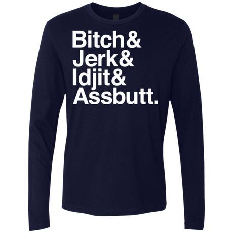 T-Shirts Midnight Navy / Small Team Free Will Helvetica Men's Premium Long Sleeve
