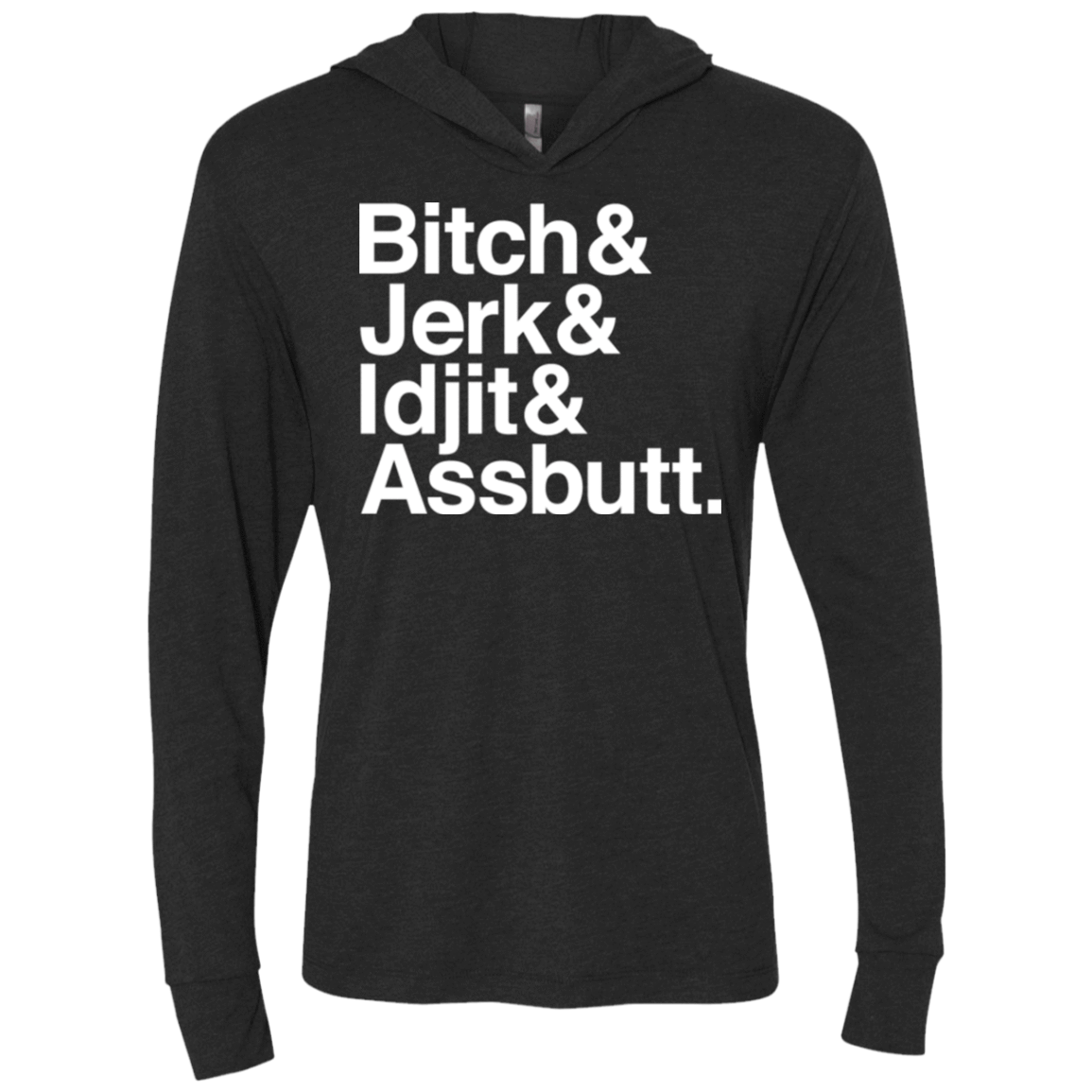 T-Shirts Vintage Black / X-Small Team Free Will Helvetica Triblend Long Sleeve Hoodie Tee