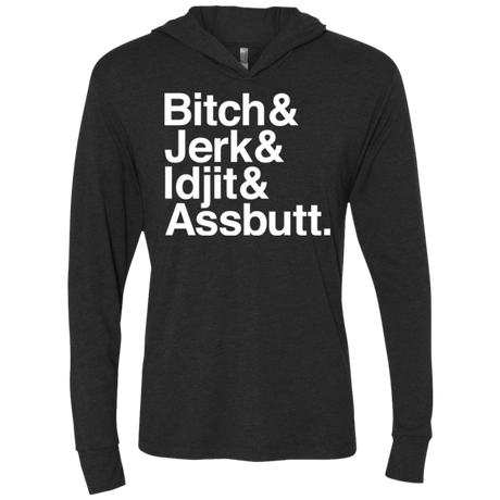 T-Shirts Vintage Black / X-Small Team Free Will Helvetica Triblend Long Sleeve Hoodie Tee