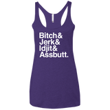 T-Shirts Purple / X-Small Team Free Will Helvetica Women's Triblend Racerback Tank