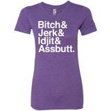 T-Shirts Purple Rush / Small Team Free Will Helvetica Women's Triblend T-Shirt