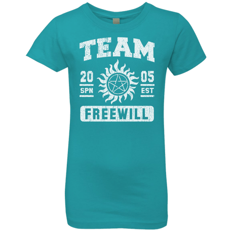 T-Shirts Tahiti Blue / YXS Team Freewill Girls Premium T-Shirt