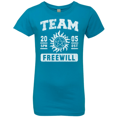 T-Shirts Turquoise / YXS Team Freewill Girls Premium T-Shirt