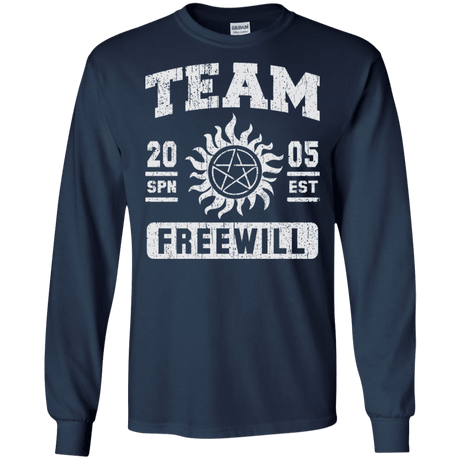 T-Shirts Navy / S Team Freewill Men's Long Sleeve T-Shirt