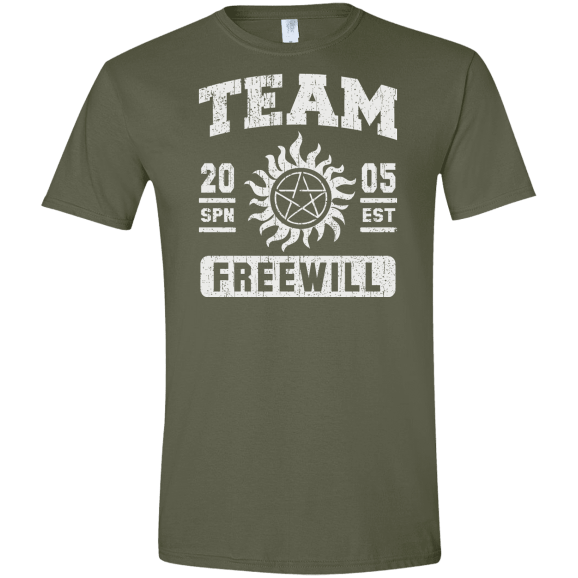 T-Shirts Military Green / S Team Freewill Men's Semi-Fitted Softstyle