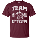 T-Shirts Maroon / S Team Freewill T-Shirt