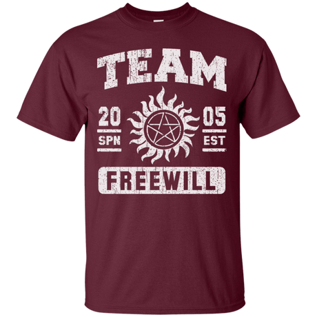 T-Shirts Maroon / S Team Freewill T-Shirt