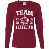 T-Shirts Cardinal / S Team Freewill Women's Long Sleeve T-Shirt