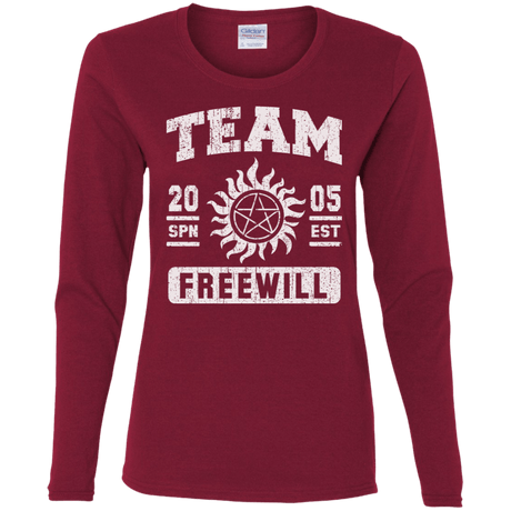 T-Shirts Cardinal / S Team Freewill Women's Long Sleeve T-Shirt