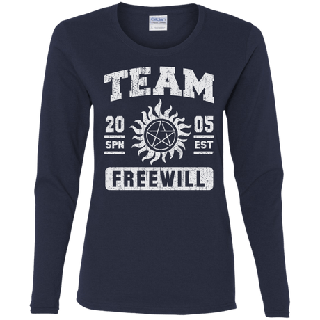 T-Shirts Navy / S Team Freewill Women's Long Sleeve T-Shirt