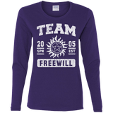 T-Shirts Purple / S Team Freewill Women's Long Sleeve T-Shirt
