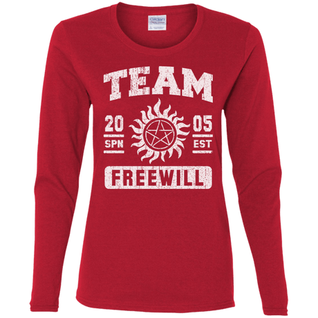 T-Shirts Red / S Team Freewill Women's Long Sleeve T-Shirt
