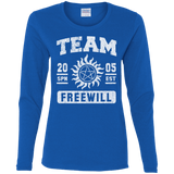 T-Shirts Royal / S Team Freewill Women's Long Sleeve T-Shirt